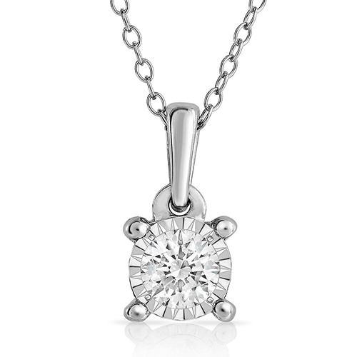 Diamond Solitaire Necklace, .50ct