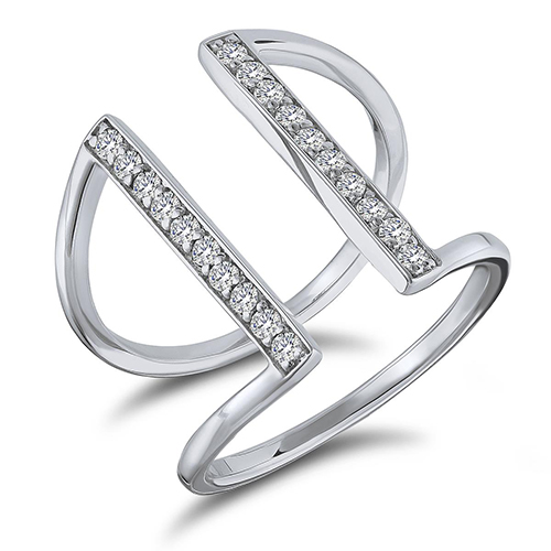 Contemporary Diamond Cuff Ring