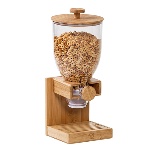 Natural Bamboo Dry Goods/Cereal Single Dispenser