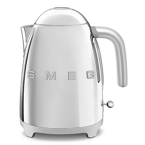 50's Retro-Style Electric Kettle, Polished Stainless Steel