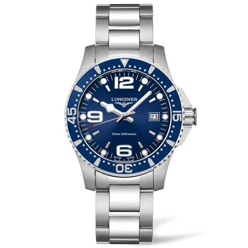 Men's HydroConquest Quartz Stainless Steel Watch, Blue Dial