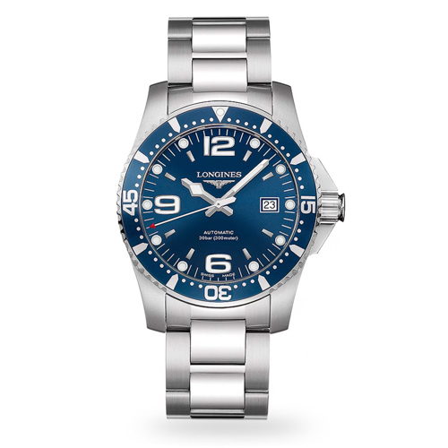 Men's HydroConquest Automatic Stainless Steel Watch, Blue Dial