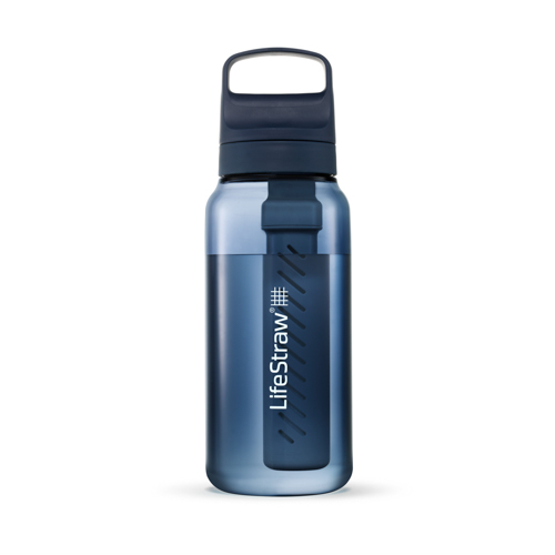 LifeStraw Go 1L Water Filter Bottle w/ Tritan Renew, Aegean Sea