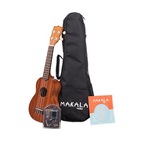 Makala Soprano Ukulele Pack w/ Bag, Tuner, & Instruction Pamphlet