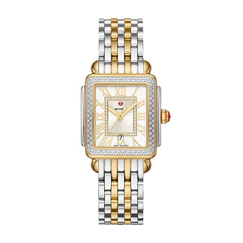 Ladies Deco Madison Mid Two-Tone Diamond Watch, 148 Diamonds