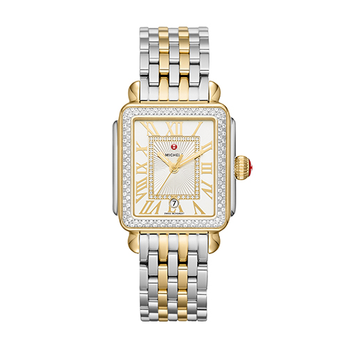 Ladies Deco Madison Two-Tone Diamond Watch, 155 Diamonds