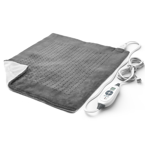 PureRelief Ultra-Wide Electric Heating Pad, Gray