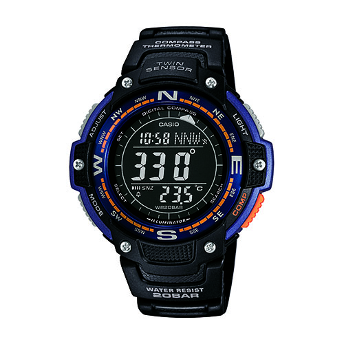Mens Twin Sensor Temperature/Compass Sport Watch, Black