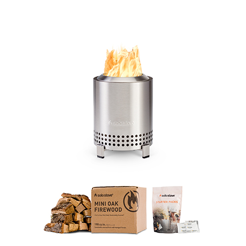 Mesa Tabletop Pit + Box of Mini Wood + Starter Pack, Stainless