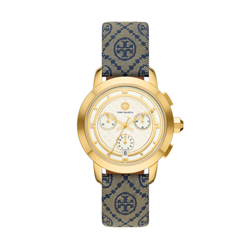 Ladies' Tory Chronograph Multi-Color Fabric Strap Watch, Cream Dial