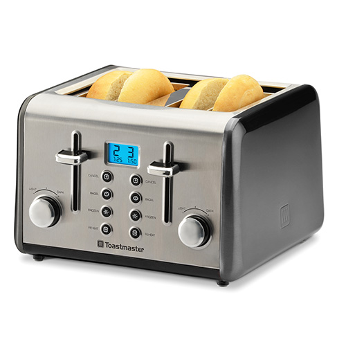 4 Slice Deluxe Stainless Steel Toaster w/ LCD Display