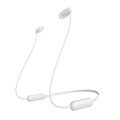Bluetooth Extra Bass Earbuds w/ Mic, White