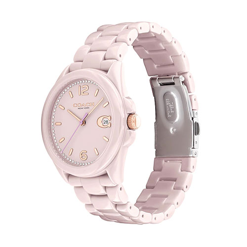 Ladies Greyson Blush Pink Ceramic Watch, Blush Pink Dial