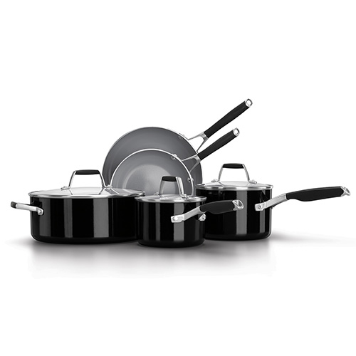 8pc Select Oil Infused Ceramic Nonstick Cookware Set