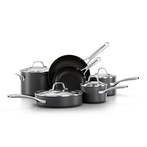 Classic 10pc Hard-Anodized Nonstick Cookware Set