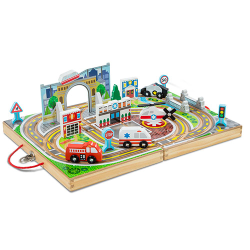 Take-Along Town Wooden Toy Set, Ages 3+ Years