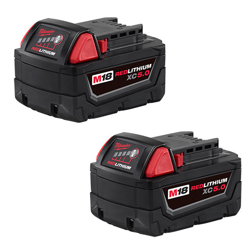 M18 REDLITHIUM XC5.0 Extended Capacity Battery Pack, 2-Pack