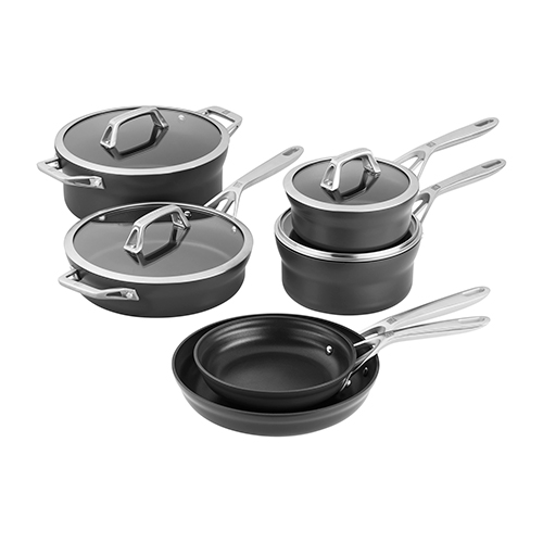 Motion 10pc Hard-Anodized Nonstick Cookware Set