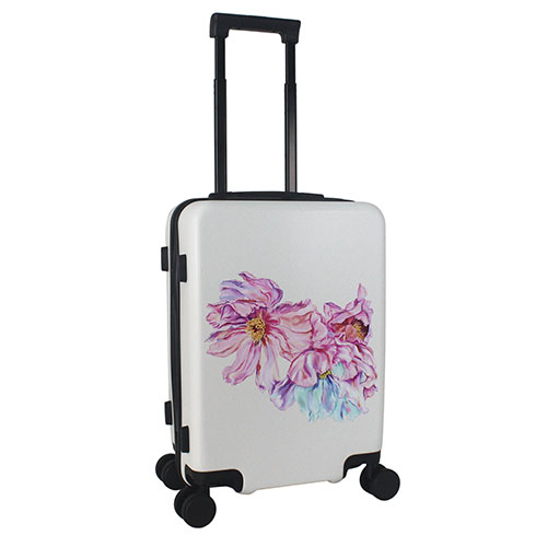 20" Hardside Carry-On Surface Of Beauty Peonies Collection, Lilly White