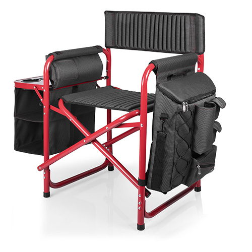 Fusion Backpack Chair w/ Cooler, Gray/Red
