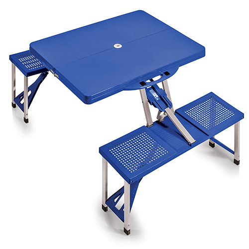 Folding Picnic Table w/ Seats, Blue