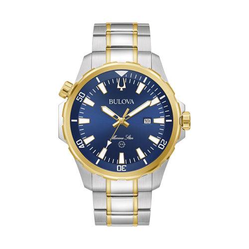 Men's Marine Star 2-Tone Stainless Steel Watch, Blue Dial