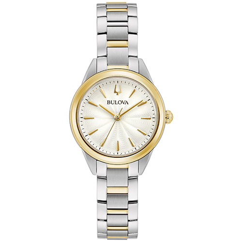 Ladies Sutton Classic Two-Tone Stainless Steel Watch, White Dial