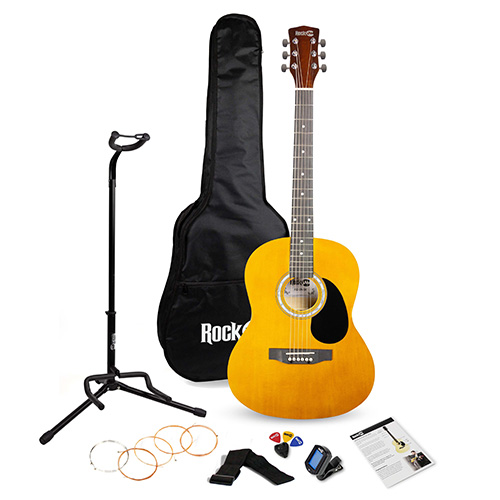 Acoustic Guitar Kit - Guitar/Stand/Tuner/Bag, Natural