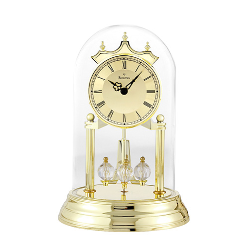 Tristan I Anniversary Clock, Brass Polish