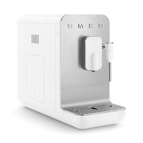 50's Retro-Style Fully Automatic Coffee Machine w/ Steamer, White