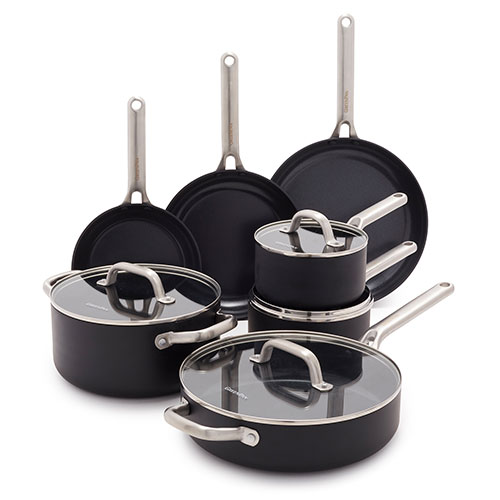 11pc Omega Advanced Healthy Hard Anodized Ceramic Nonstick Cookware Set