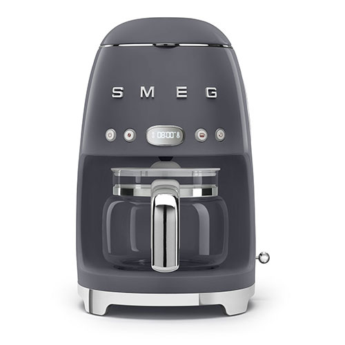 50's Retro-Style 10 Cup Drip Filter Coffee Machine, Slate Gray