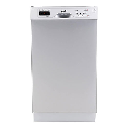 18" Compact Built-In Front Control Dishwasher, Stainless Steel