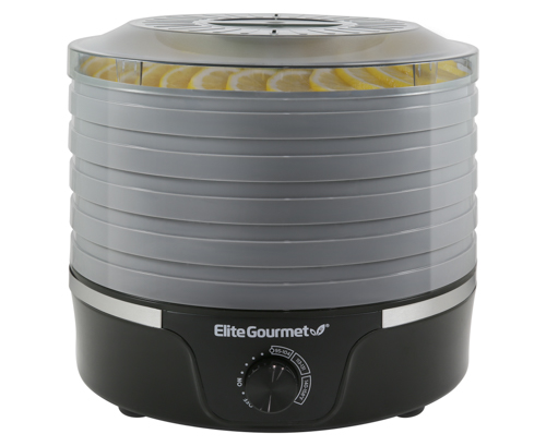 5-Tier Food Dehydrator w/ Temp Controls, Black/Gray
