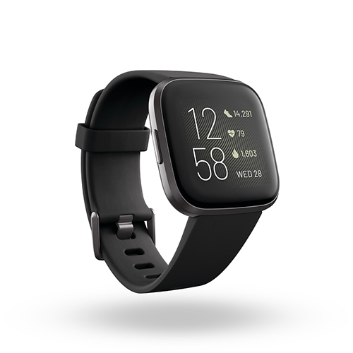 Versa 2 Smartwatch, Black/Carbon Aluminum