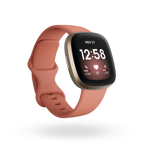 Versa 3 Smartwatch + GPS, Clay/Soft Gold