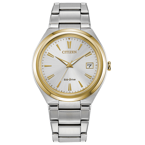 Ladies' Corporate Exclusive Eco-Drive Two-Tone SS Watch, Silver Dial