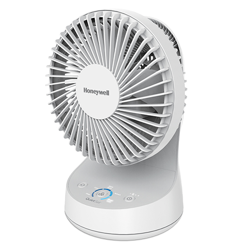 QuietSet 5 Oscillating Table Fan, White