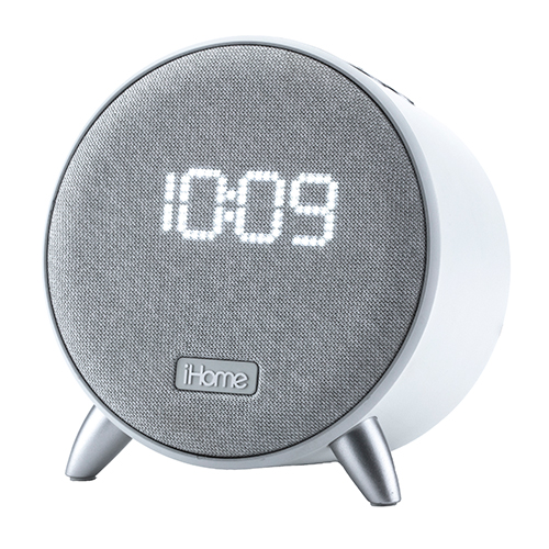 Power Clock Bluetooth Alarm Clock w/ Charging, White