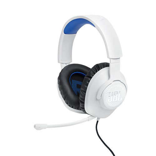 Quantum 100P Console Wired Gaming Headset for PlayStation, White & Blue