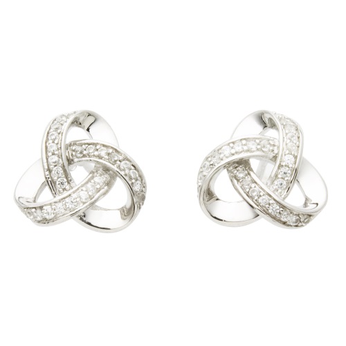 Diamond Love Knot Earrings