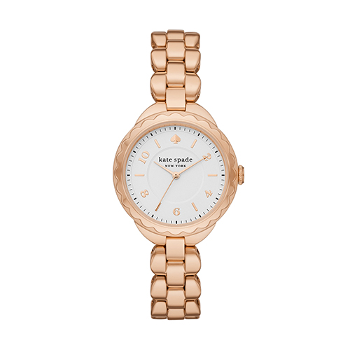 Ladies' Morningside Rose Gold-Tone Stainless Steel Watch, White Dial