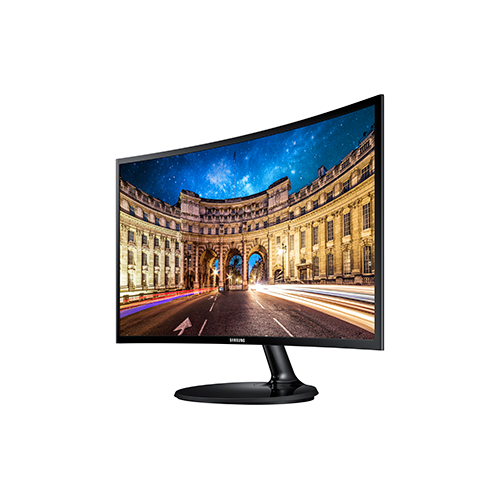 24" Curved LED Monitor, Glossy Black