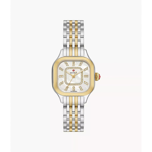 Ladies' Meggie 2-Tone 18K Gold Stainless Steel Watch, Diamond & MOP Dial