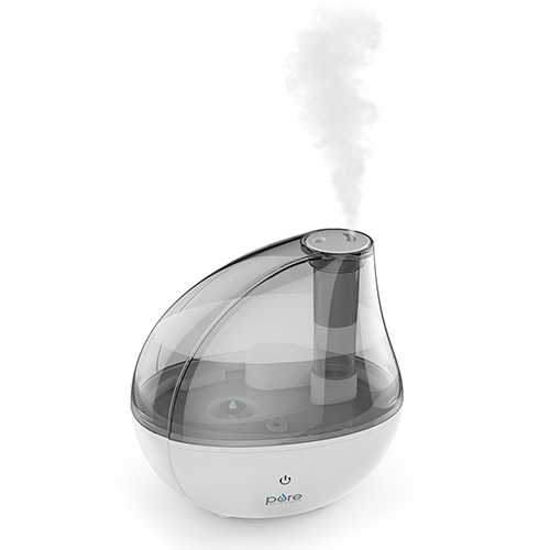 MistAire Ultrasonic Cool Mist Humidifier, Silver