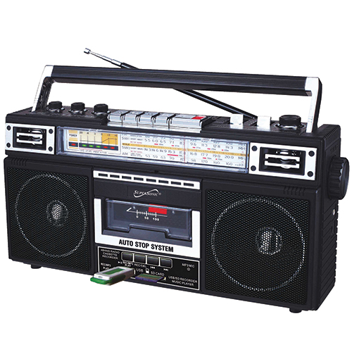 Retro Bluetooth 4 Band Radio Cassette Player