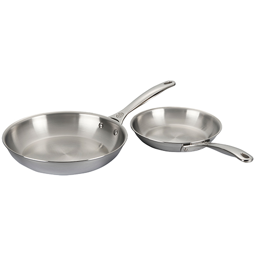 Stainless Steel 2pc Fry Pan Set