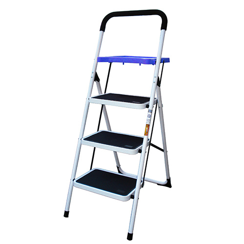 3-Step Metal Ladder w/ Paint Platform